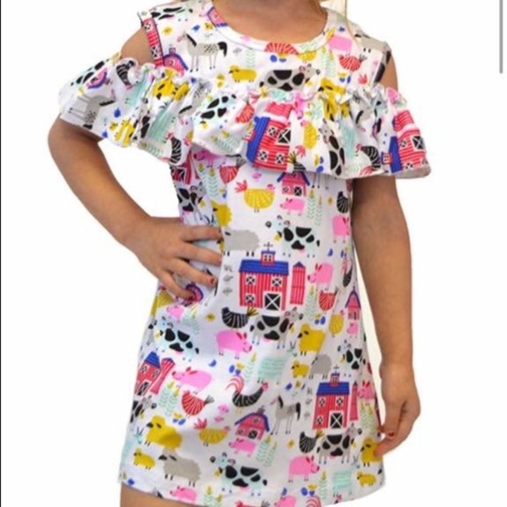 6-7 girls farm dress new